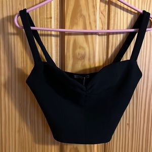 New Zara black crop top Size Medium
